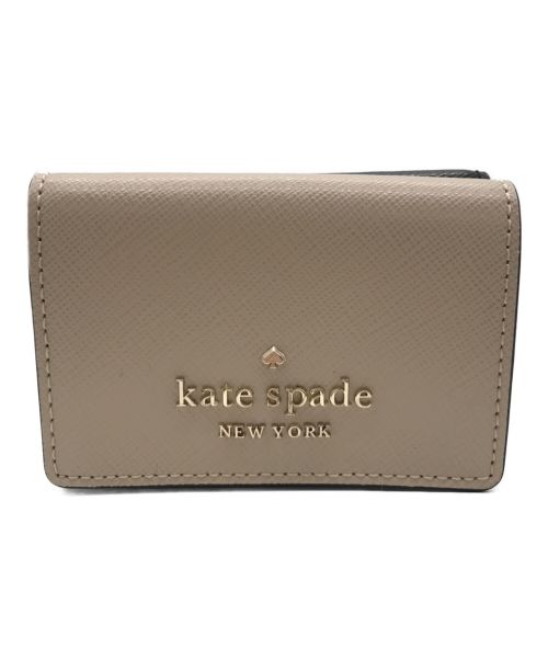 Kate Spade（ケイトスペード）Kate Spade (ケイトスペード) 3つ折り財布 ベージュ×ブラックの古着・服飾アイテム