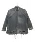 BALENCIAGA（バレンシアガ）の古着「デストロイ加工オーバーサイズデニムシャツジャケット」｜ブラック