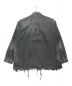 BALENCIAGA (バレンシアガ) デストロイ加工オーバーサイズデニムシャツジャケット ブラック サイズ:S：61000円