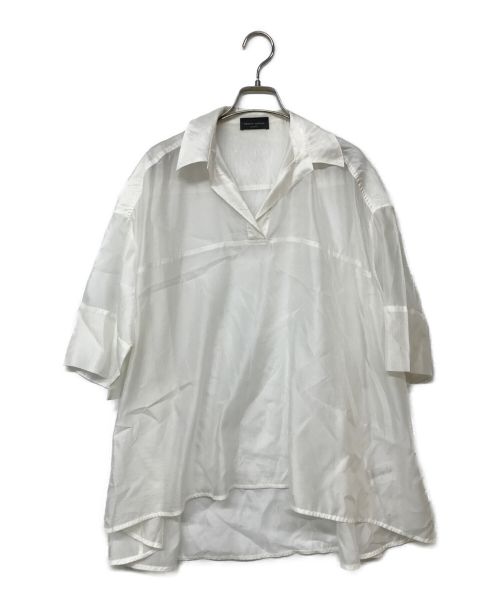 ROBERTO COLLINA（ロベルトコリーナ）ROBERTO COLLINA (ロベルトコリーナ) オーガンジー スキッパー ブラウス ホワイト サイズ:Mの古着・服飾アイテム