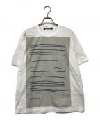 COMME des GARCONS JUNYA WATANABE MAN）の古着「Horizontal Lines Print T-Shirt/ホリゾンタルラインプリントＴシャツ」｜ホワイト