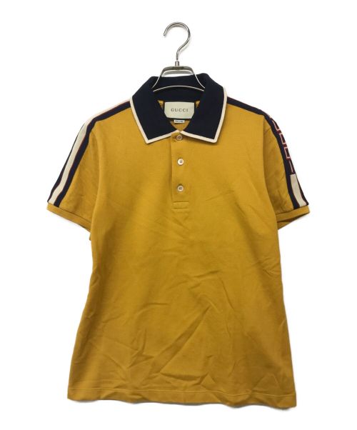 GUCCI（グッチ）GUCCI (グッチ) 袖ロゴポロシャツ イエロー サイズ:XSの古着・服飾アイテム