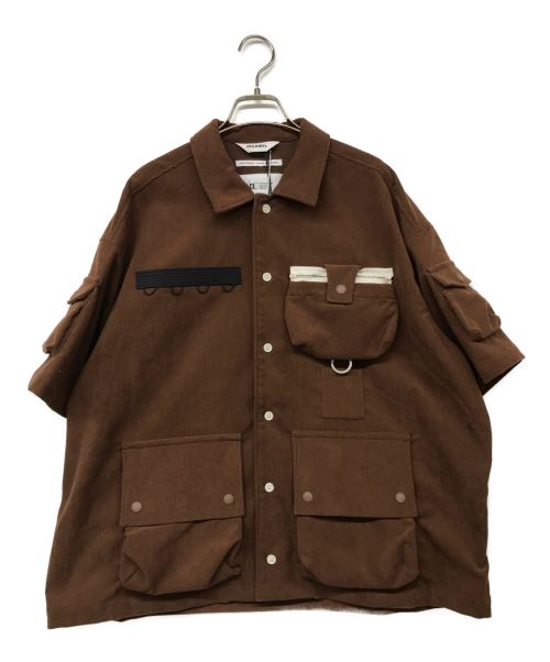 F/CE.（エフシーイー）F/CE. (エフシーイー) digawel (ディガウェル) 7 Pockets Corduroy S/S Shirt ブラウン サイズ:Lの古着・服飾アイテム