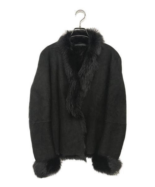 Donna Karan（ダナキャラン）Donna Karan (ダナキャラン) スウェードファージャケット ブラック サイズ:44の古着・服飾アイテム