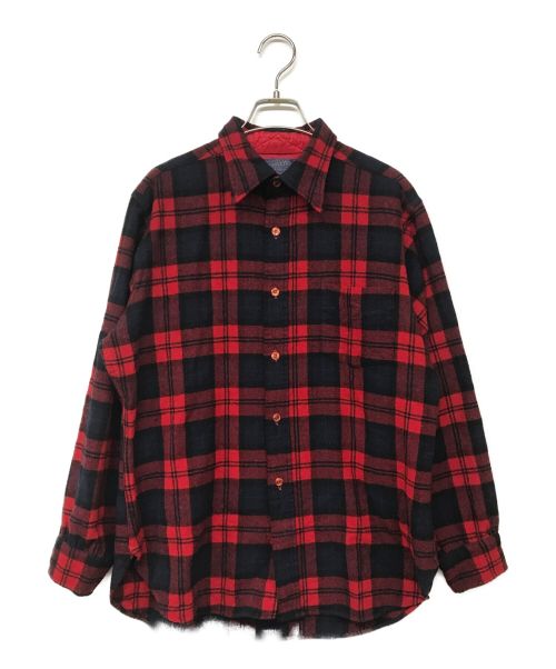 PENDLETON（ペンドルトン）PENDLETON (ペンドルトン) 70‘Sネルチェックシャツ レッド サイズ:Lの古着・服飾アイテム