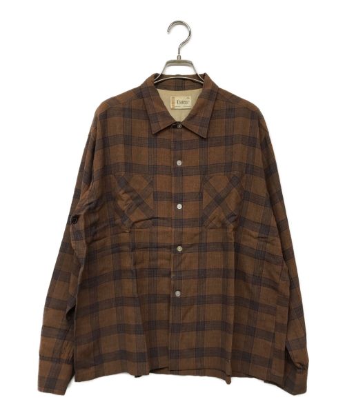 CAMPUS（キャンパス）CAMPUS (キャンパス) 60`Sチェックシャツ ブラウン サイズ:XLの古着・服飾アイテム