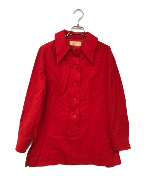 PENDLETON（ペンドルトン）PENDLETON (ペンドルトン) ヴィンテージプルオーバーウールシャツ レッド サイズ:8の古着・服飾アイテム