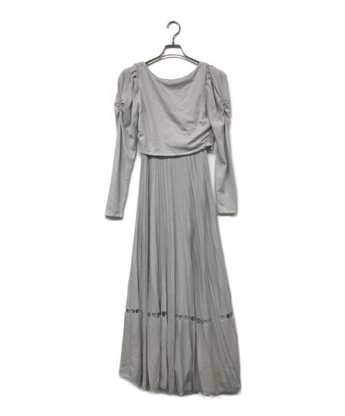 HER LIP TO（ハーリップトゥ）HER LIP TO (ハーリップトゥ) Cholet Lace Knit Dress グレー サイズ:Mの古着・服飾アイテム