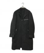 COMME des GARCONS HOMMEコムデギャルソン オム）の古着「ジップポケットウールコート」｜チャコールグレー