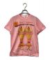 TAO COMME des GARCONS（タオ コムデギャルソン）の古着「COZY FACTORYプリントTシャツ製品染め Power of summer!!」｜ピンク