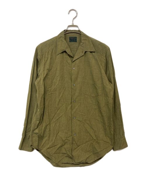 YOHJI YAMAMOTO（ヨウジヤマモト）YOHJI YAMAMOTO (ヨウジヤマモト) A.A.R (アール) オープンカラーシャツ オリーブ サイズ:Lの古着・服飾アイテム