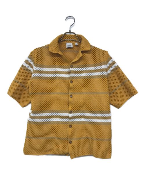 BURBERRY（バーバリー）BURBERRY (バーバリー) アイコンストライプ ニットシャツ イエロー サイズ:Sの古着・服飾アイテム