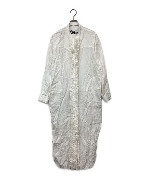 CABANA（カバナ）CABANA (カバナ) リネンシャツワンピース ホワイト サイズ:Sの古着・服飾アイテム