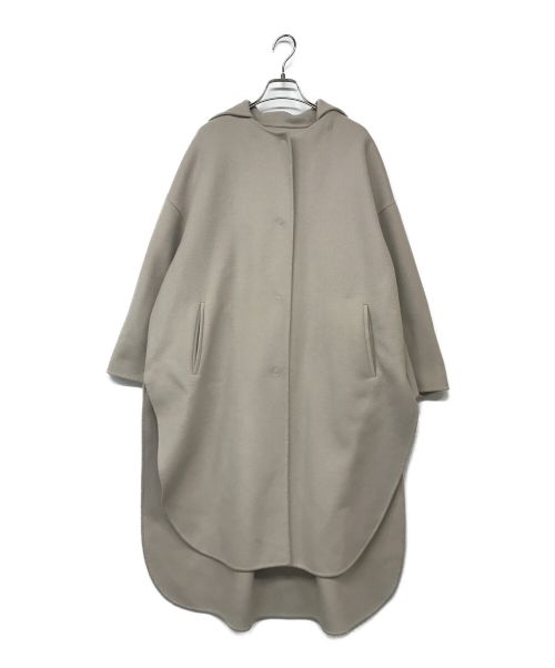 LE PHIL（ル フィル）LE PHIL (ル フィル) ソフトウールビーバーフーデッドコート ベージュの古着・服飾アイテム