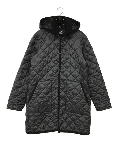 LAVENHAM（ラベンハム）LAVENHAM (ラベンハム) フーデットキルティングコート ブラック サイズ:38の古着・服飾アイテム