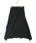 Y's (ワイズ) コットンウールフリンジロングラップスカート ブラック サイズ:1：5800円
