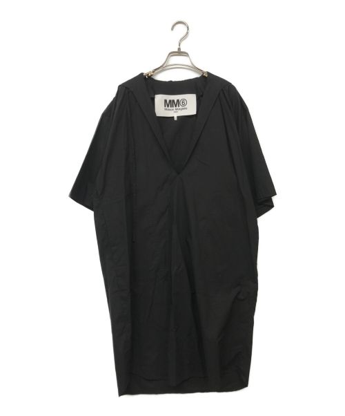 MM6 Maison Margiela（エムエムシックス メゾンマルジェラ）MM6 Maison Margiela (エムエムシックス メゾンマルジェラ) ビックカラー ワンピース ブラック サイズ:36の古着・服飾アイテム