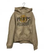 PHIPPSフィップス）の古着「forest logo cotton hoodie/フォレストロゴコットンフーディ」｜ブラウン