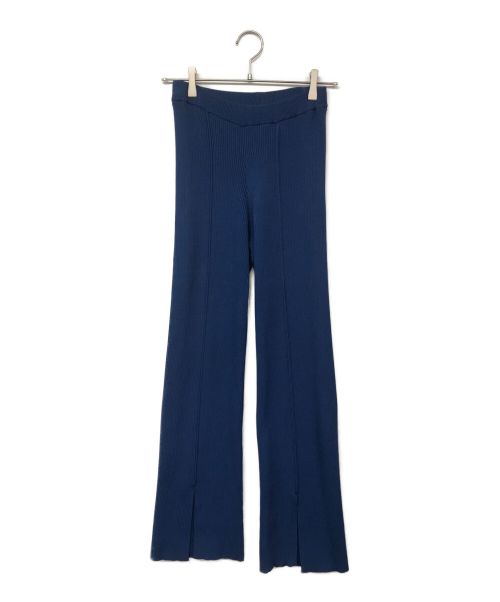soduk（スドーク）soduk (スドーク) slit knit trousers ブルー サイズ:表記無しの古着・服飾アイテム