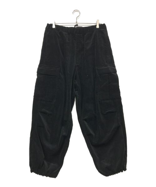 is-ness（イズネス）is-ness (イズネス) コーデュロイパンツ/CORDUROY WIDE 6PK PANTS ブラック サイズ:Lの古着・服飾アイテム