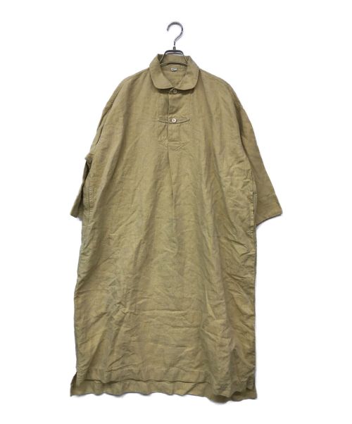 45R（フォーティーファイブアール）45R (フォーティーファイブアール) リネンの8ノットプルドレス イエロー サイズ:Freeの古着・服飾アイテム