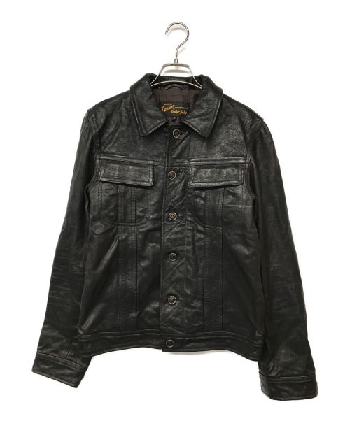 Stewart Leather Jacket.（スチュワートレザージャケット）Stewart Leather Jacket. (スチュワートレザージャケット) レザージャケット ブラック サイズ:Mの古着・服飾アイテム