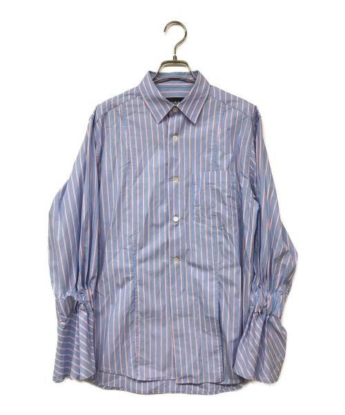 soduk（スドーク）soduk (スドーク) ストライプシャツ ブルー サイズ:Fの古着・服飾アイテム
