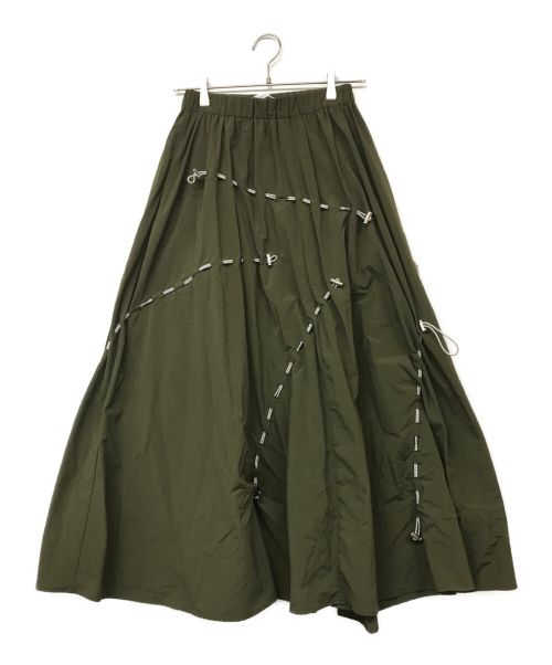 UN3D.（アンスリード）UN3D. (アンスリード) ドローストリングスカート カーキ サイズ:36の古着・服飾アイテム