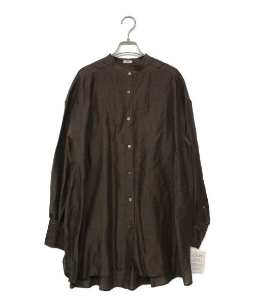 IENA（イエナ）IENA (イエナ) ラミーリヨセルバックギャザーシャツ ブラウン サイズ:Mの古着・服飾アイテム