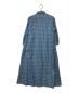 45R (フォーティーファイブアール) ドットプリントのシャツドレス ブルー×ベージュ サイズ:表記無し：35000円