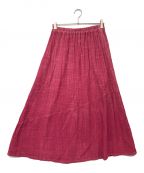 MAITOマイト）の古着「製品染めリネン混スカート」｜ピンク