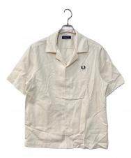 FRED PERRY (フレッドペリー) PIQUE TEXTURE REVERE COLLAR SHIRT ピケ テクスチャー リビア カラー シャツ ホワイト サイズ:M