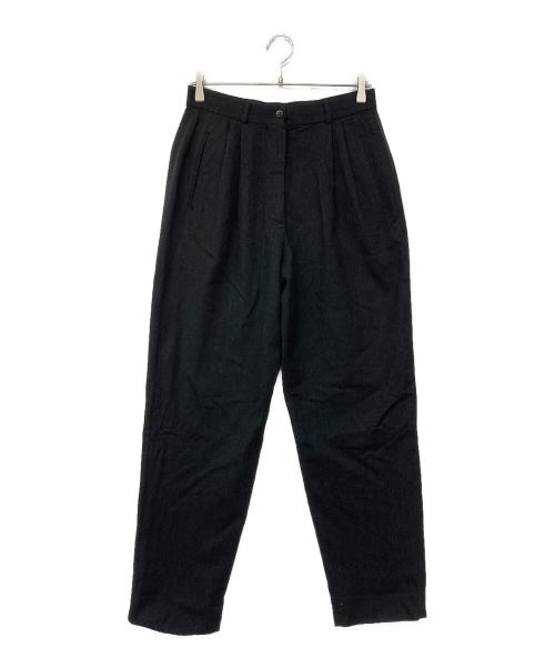 GIORGIO ARMANI (ジョルジョアルマーニ) 90`Sウールテーパードパンツ ブラック サイズ:42
