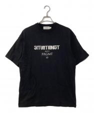 SITUATIONIST (シチュエーショニスト) FRAGMENT DESIGN (フラグメントデザイン) プリントTシャツ ブラック サイズ:42