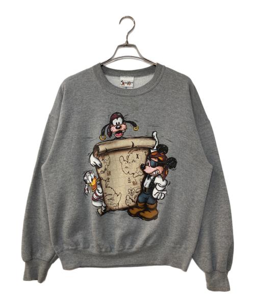 Disney (ディズニー) プリントスウェット グレー サイズ:XL