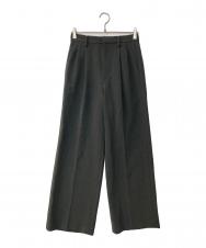 Spick and Span (スピック&スパン) ダブルクロスツータックパンツ グレー サイズ:36