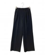 Spick and Span (スピック&スパン) ダブルクロスツータックパンツ ブラック サイズ:36