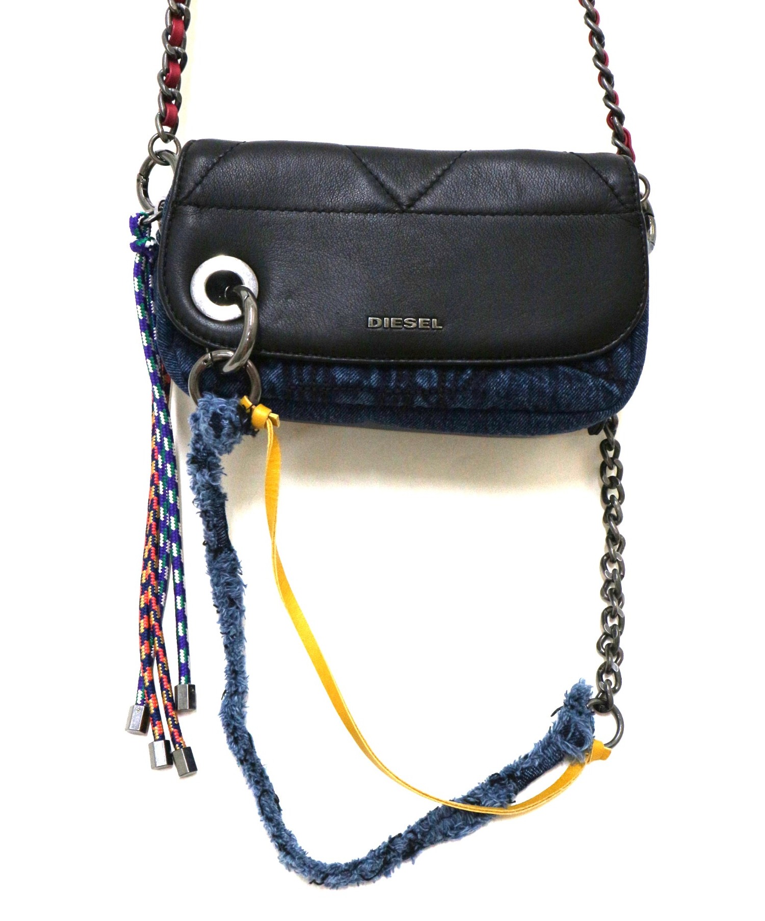 中古 古着通販 Diesel ディーゼル デニム切替ミニショルダーバッグ インディゴ ブランド 古着通販 トレファク公式 Trefac Fashion