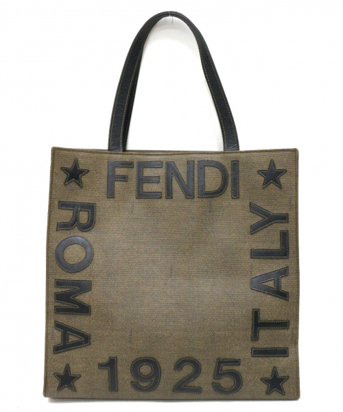 FENDI（フェンディ）FENDI (フェンディ) 1925 ROMA ITALY PVC TOTE ブラウン 45426000/059　イタリア製の古着・服飾アイテム