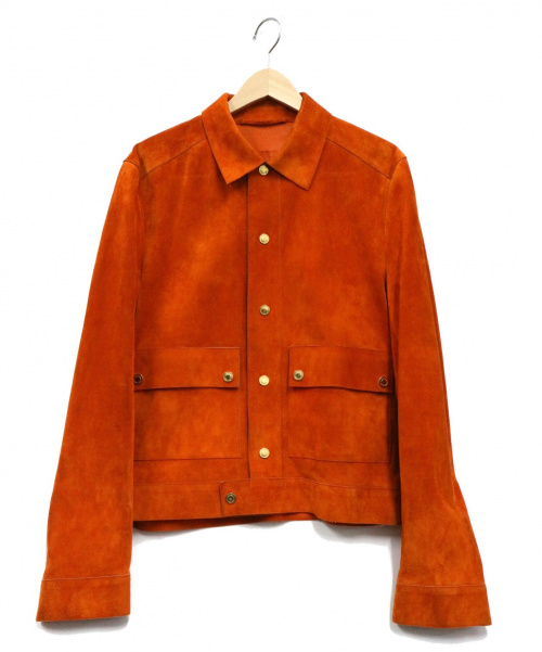 GUCCI（グッチ）GUCCI (グッチ) カウスウェードトラッカージャケット オレンジ サイズ:46 イタリア製の古着・服飾アイテム