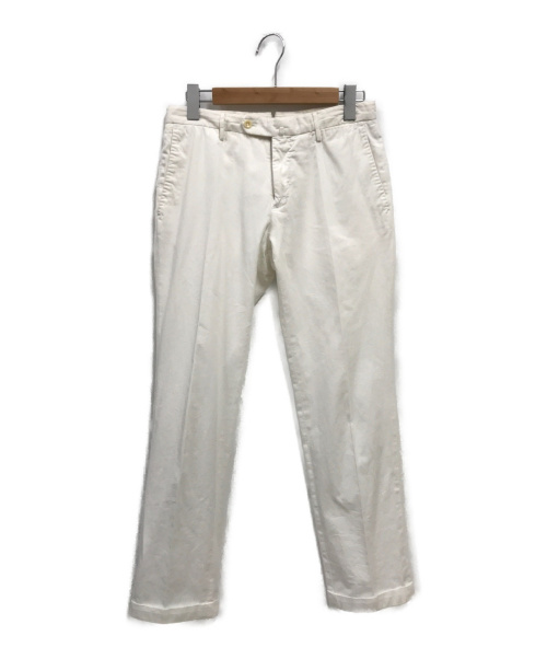 INCOTEX（インコテックス）INCOTEX (インコテックス) センタープレスパンツ ホワイト サイズ:46の古着・服飾アイテム