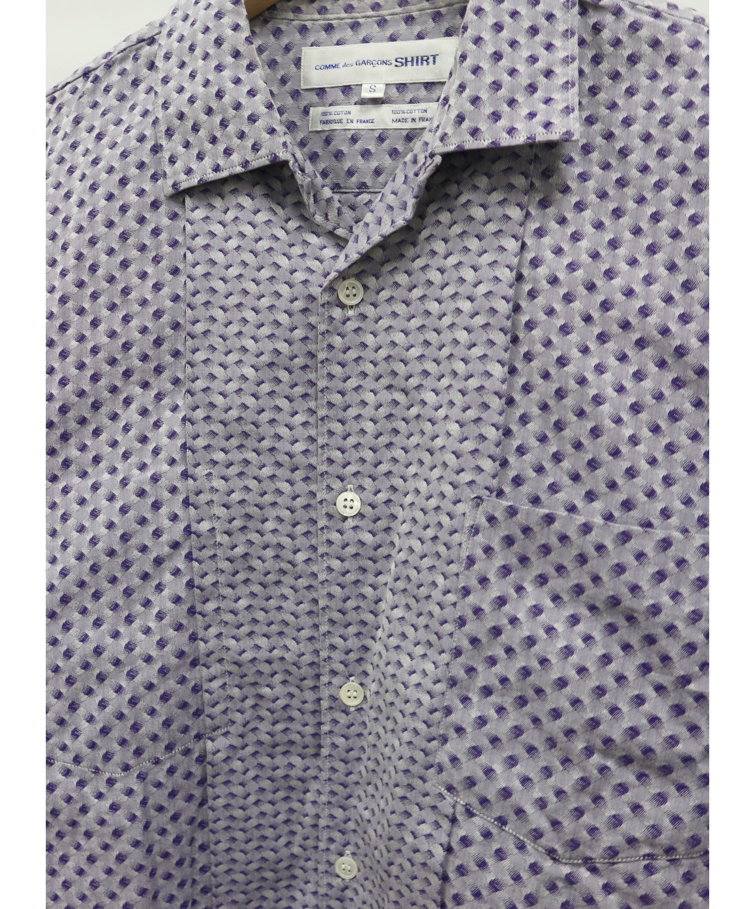 COMME des GARCONS SHIRT (コムデギャルソンシャツ) オープンカラーシャツ パープル サイズ:S 90年代
