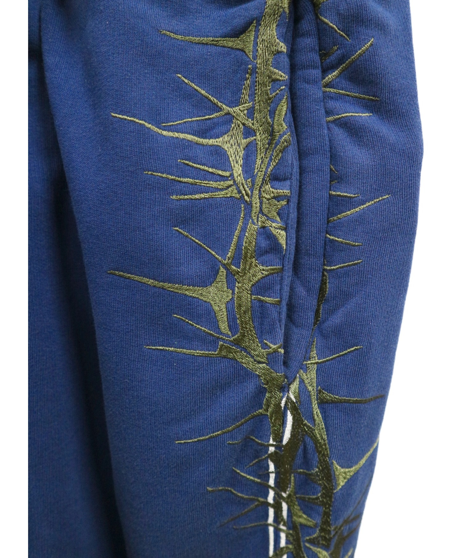HAIDER ACKERMANN (ハイダーアッカーマン) 刺繍スウェットパンツ ネイビー サイズ:S 代理店無し　Embroidery  Trousers