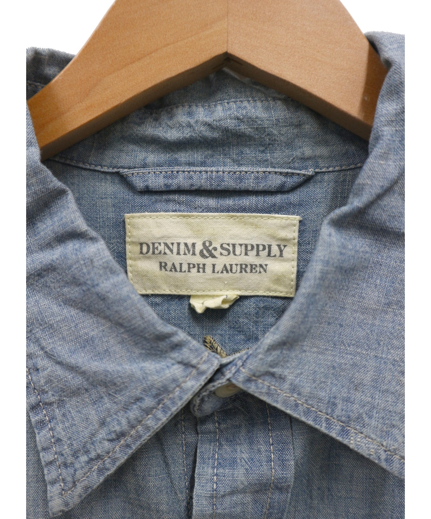 Denim & Supply Ralph Lauren (デニム＆サプライ ラルフローレン) サンダーバードシャンブレーシャツ ブルー サイズ:L