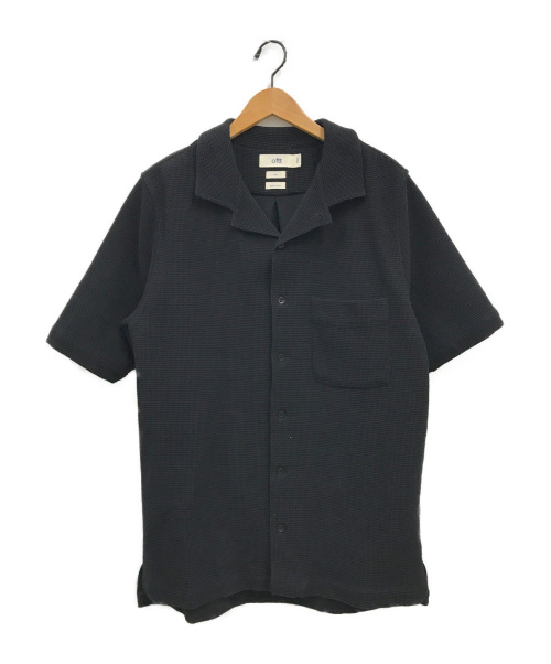 oftt（オフト）oftt (オフト) ワッフルオープンカラーシャツ ブラック サイズ:Mの古着・服飾アイテム