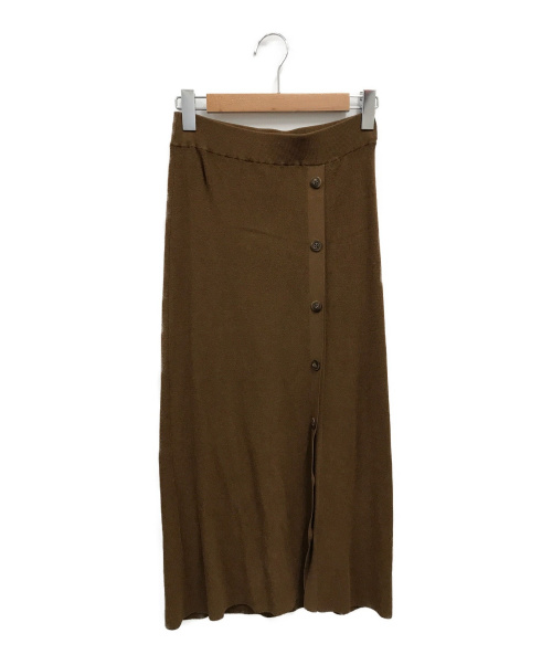 theory（セオリー）theory (セオリー) Crepe Front Flap Skirt ブラウン サイズ:S 21年モデルの古着・服飾アイテム