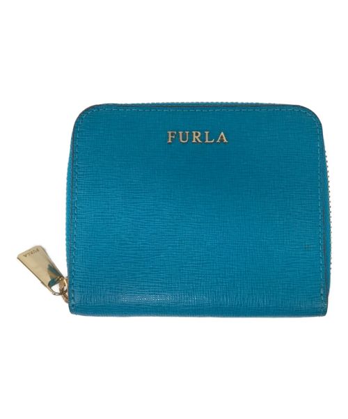 FURLA（フルラ）FURLA (フルラ) バイカラーバビロン スモールジップアラウンドウォレット ブルーの古着・服飾アイテム