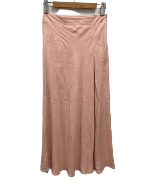 UNITED ARROWS TOKYO（ユナイテッドアローズトウキョウ）UNITED ARROWS TOKYO (ユナイテッドアローズトウキョウ) リネンラップロングスカート ピンク サイズ:38の古着・服飾アイテム