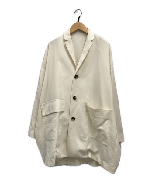 ENFOLD（エンフォルド）ENFOLD (エンフォルド) ハイツイストウェーブボックスジャケット / HighTwist Weave BOX JACKET ホワイト サイズ:36の古着・服飾アイテム