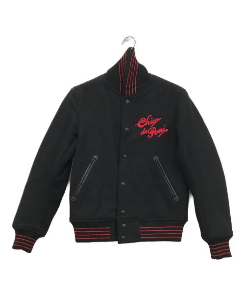 Schott（ショット）Schott (ショット) バーシティジャケット VARSITY JKT ブラック サイズ:Sの古着・服飾アイテム
